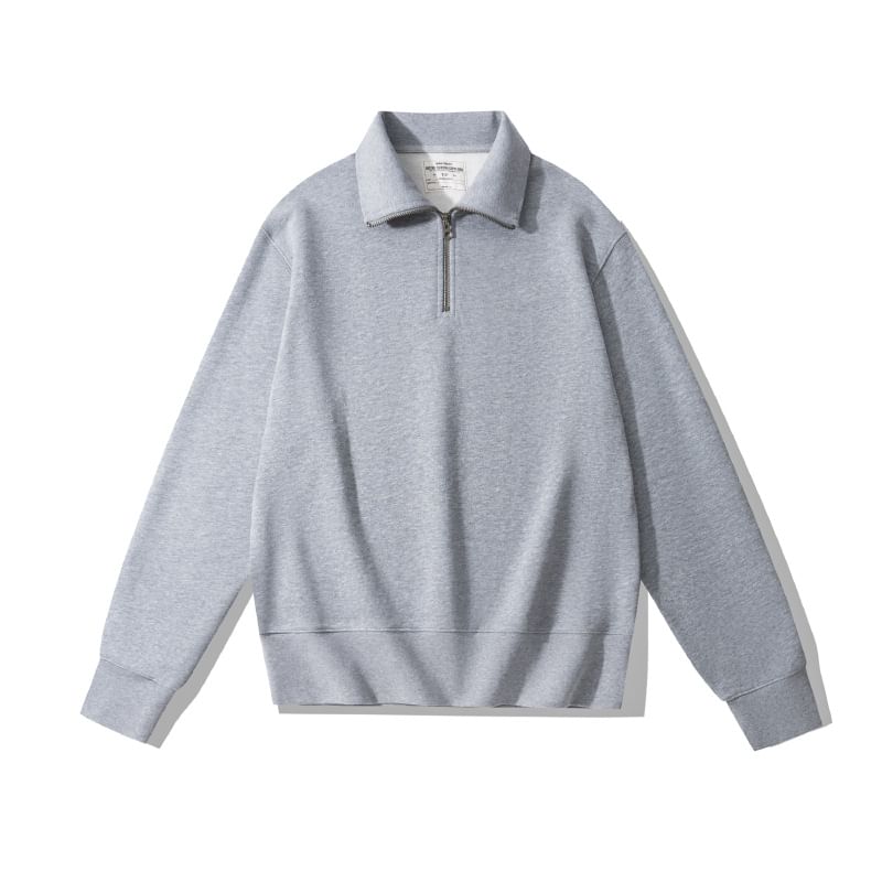 Quarter-Zip High-Neck Sweater
