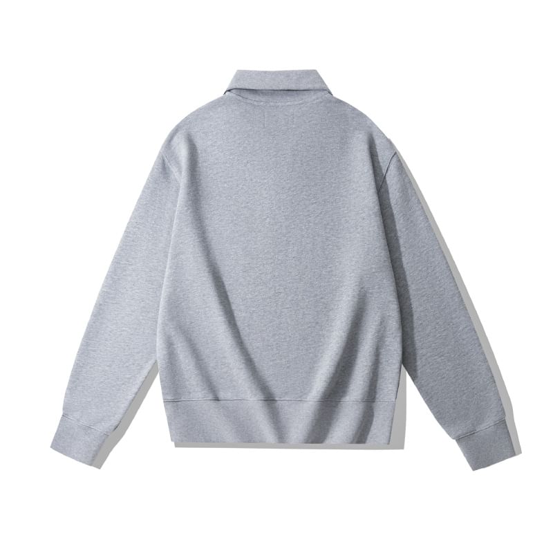 Quarter-Zip High-Neck Sweater
