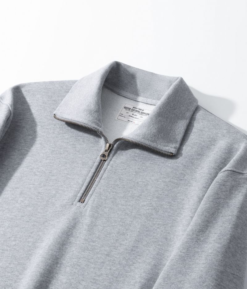 Quarter-Zip High-Neck Sweater