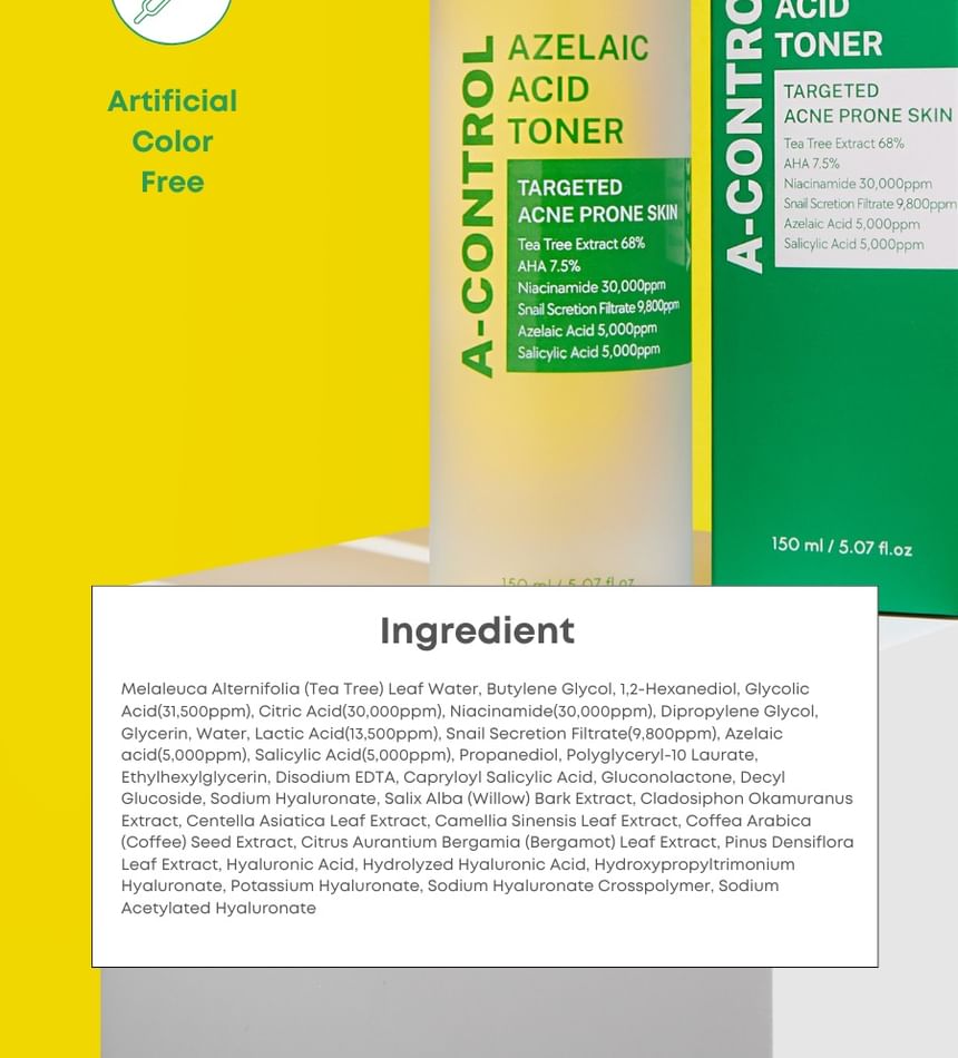 A-Control Azelaic Acid Toner Mini 5pcs Bundle Set