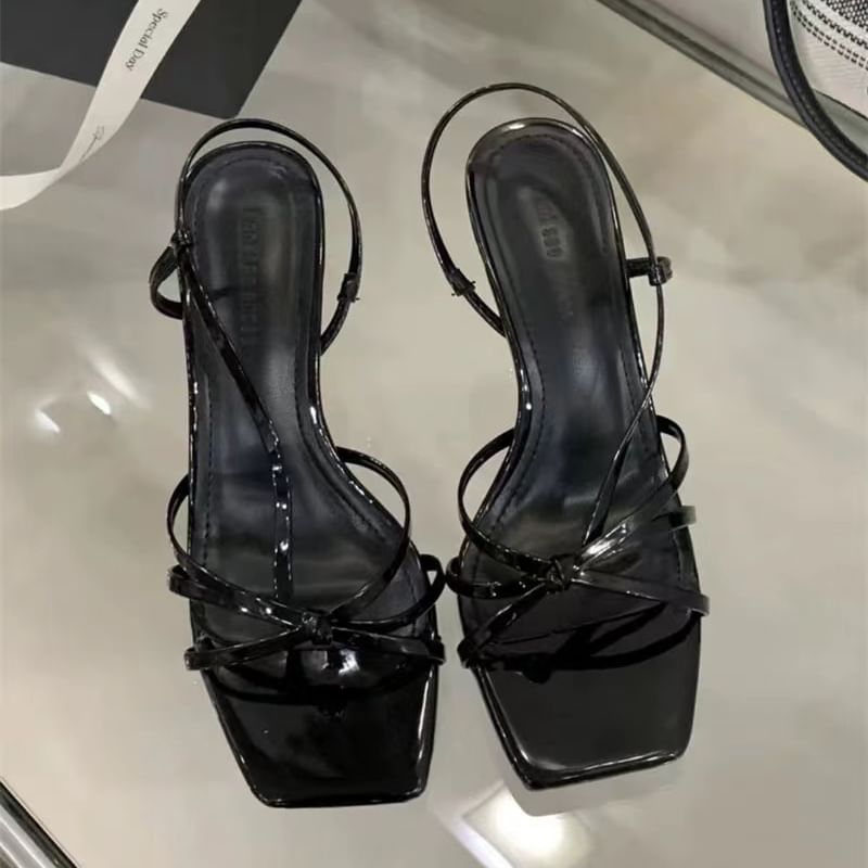 Strappy High Heel Slingback Sandals