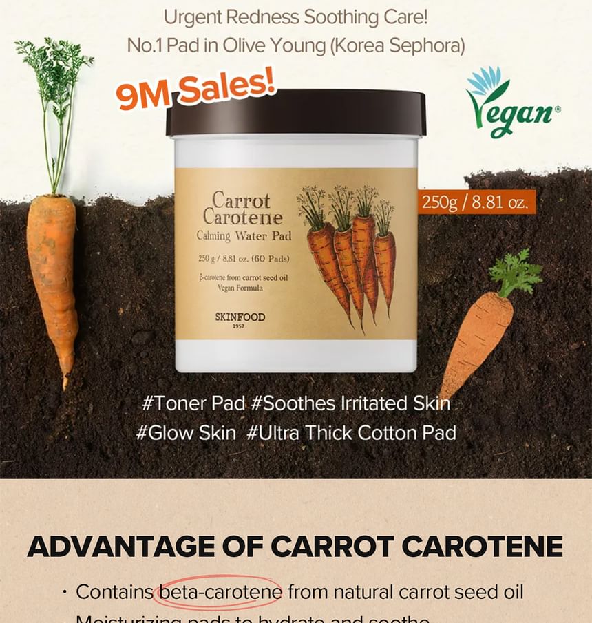 Carrot Carotene Calming Water Pad Mini