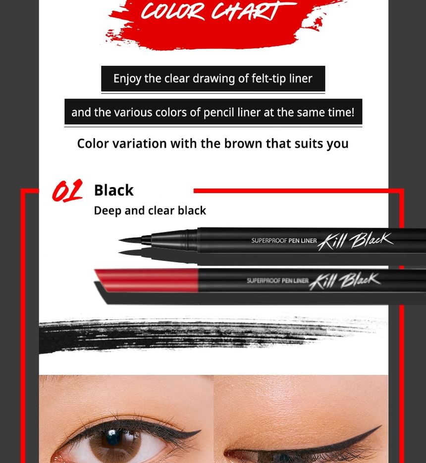 Superproof Pen Liner - 4 Colors