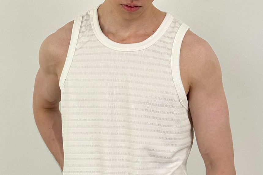 Crewneck Striped Tank Top