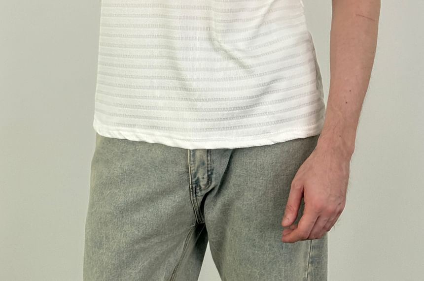 Crewneck Striped Tank Top