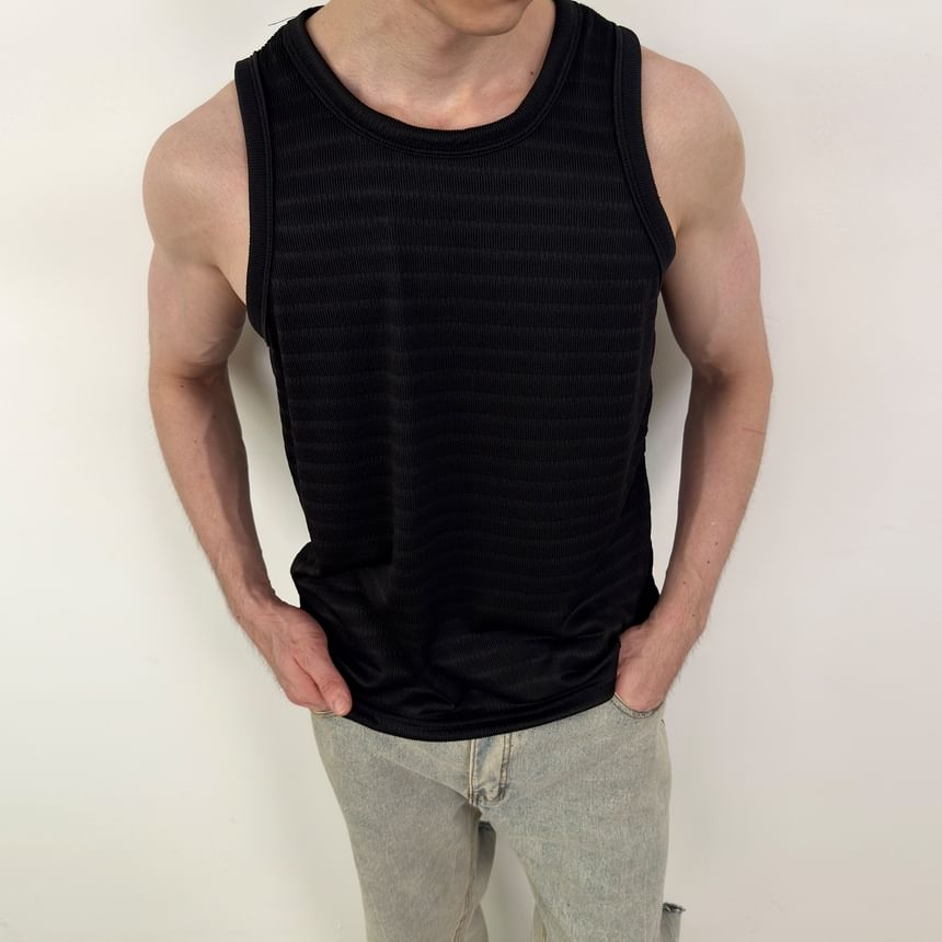 Crewneck Striped Tank Top