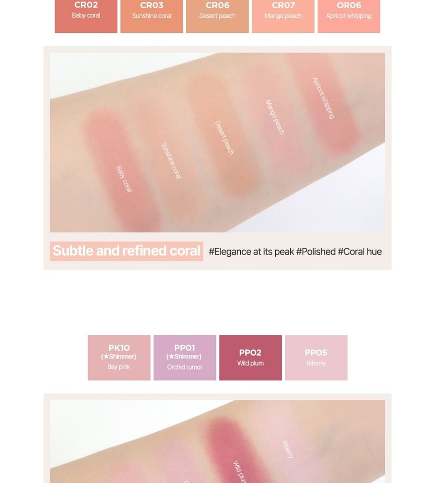 Saemmul Single Blusher - 22 Colors