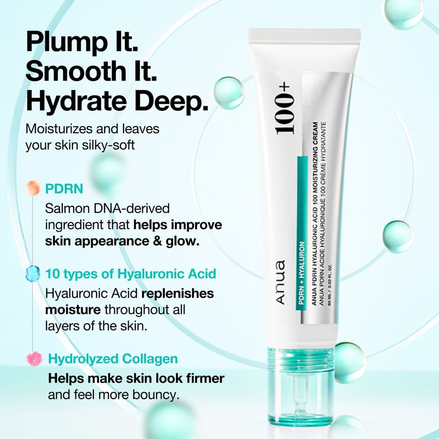 PDRN Hyaluronic Acid 100 Moisturizing Cream 2pcs Bundle Set