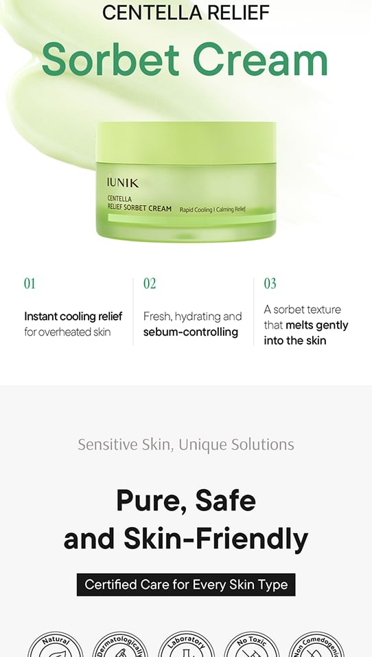 Centella Relief Sorbet Cream 2pcs Bundle Set