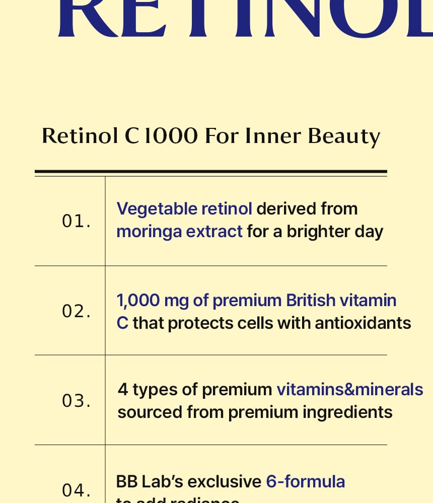 BB LAB Retinol C 1000 For Inner Beauty 2pcs Bundle Set