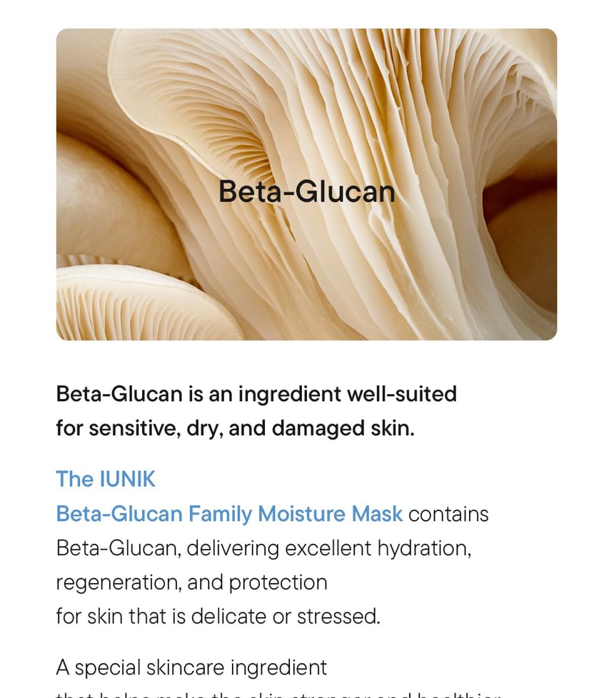 Beta-Glucan Family Moisture Mask Set
