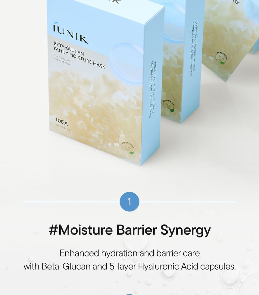 Beta-Glucan Family Moisture Mask Set