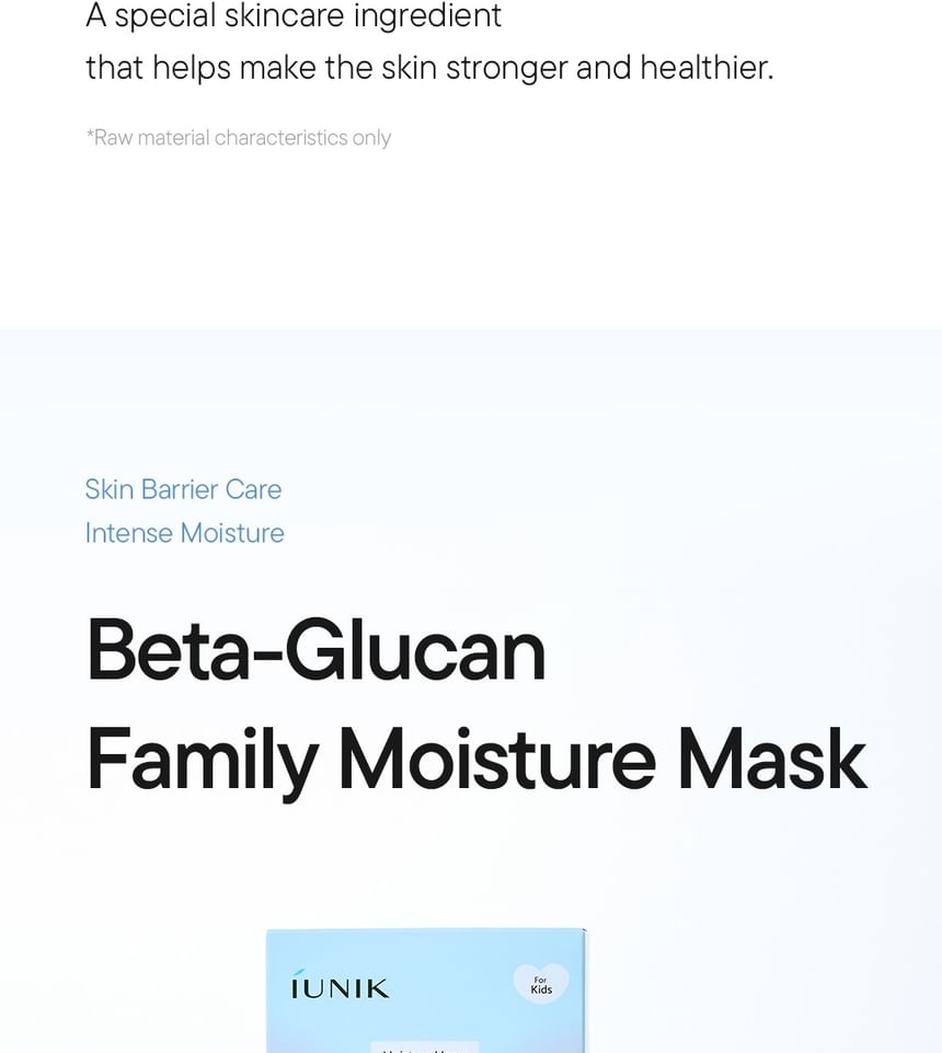 Beta-Glucan Family Moisture Mask For Kids Set