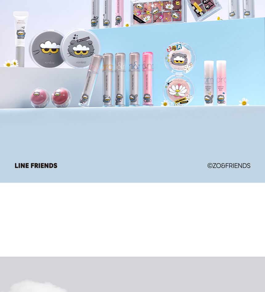 romand X ZO&FRIENDS Juicy Roll Cheek & Puff Set - 2 Types