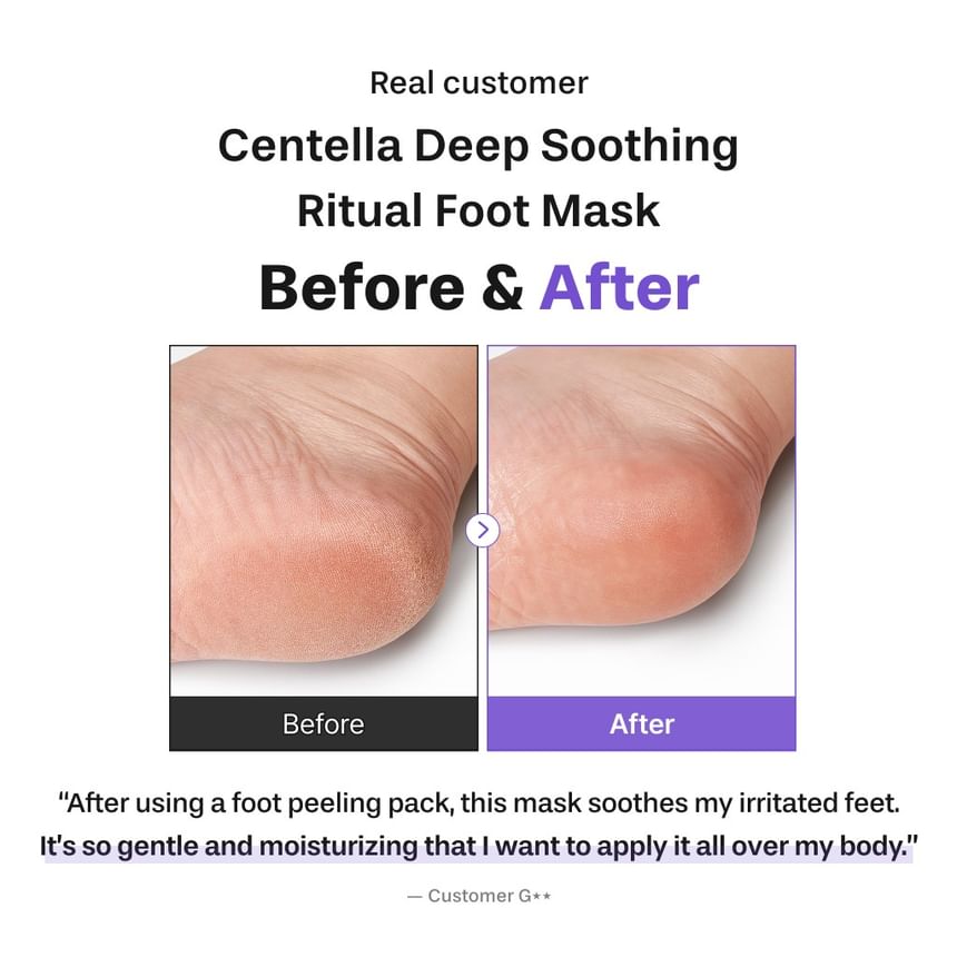 Centella Deep Soothing Ritual Foot Mask 3 pairs 2pcs Bundle Set