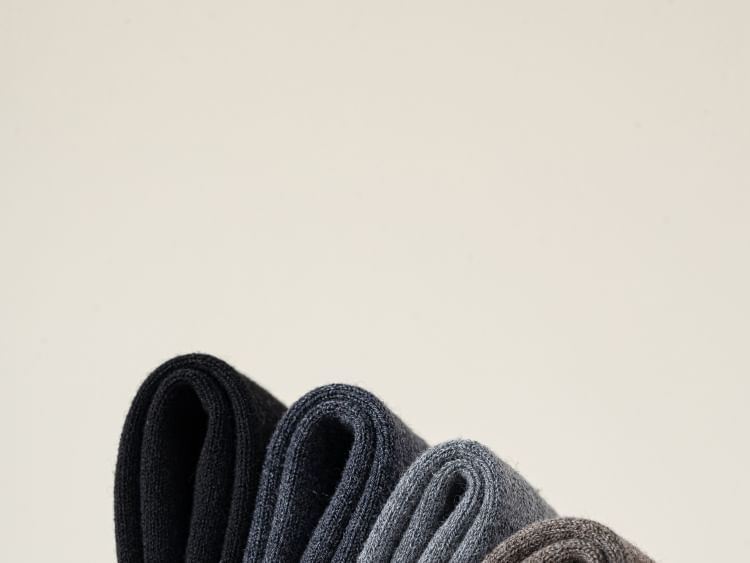 Plain Fleece-Lined Over The Knee Socks