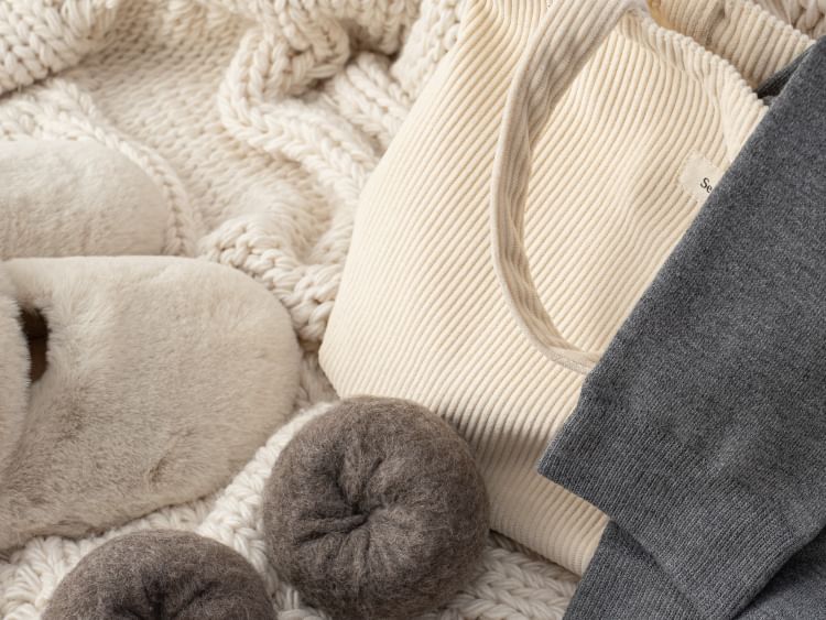 Plain Fleece-Lined Over The Knee Socks