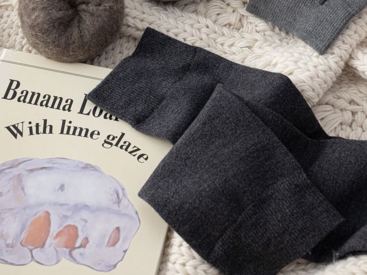 Plain Fleece-Lined Over The Knee Socks