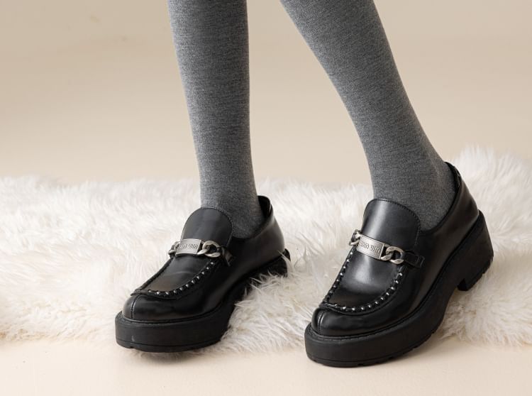 Plain Fleece-Lined Over The Knee Socks