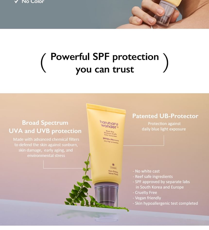 Black Rice Moisture Airyfit Sunscreen
