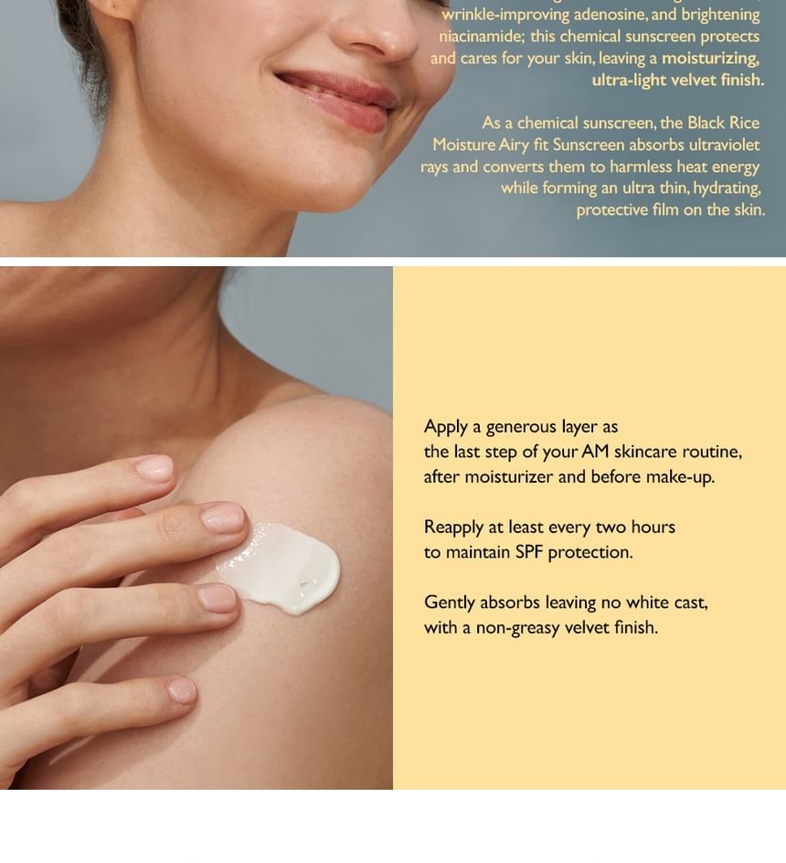 Black Rice Moisture Airyfit Sunscreen