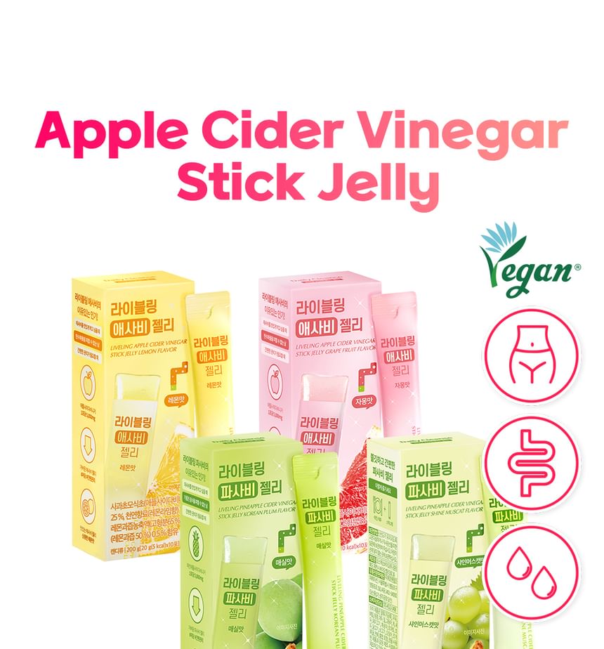 LIVELING Apple Cider Vinegar Stick Jelly - 2 Types