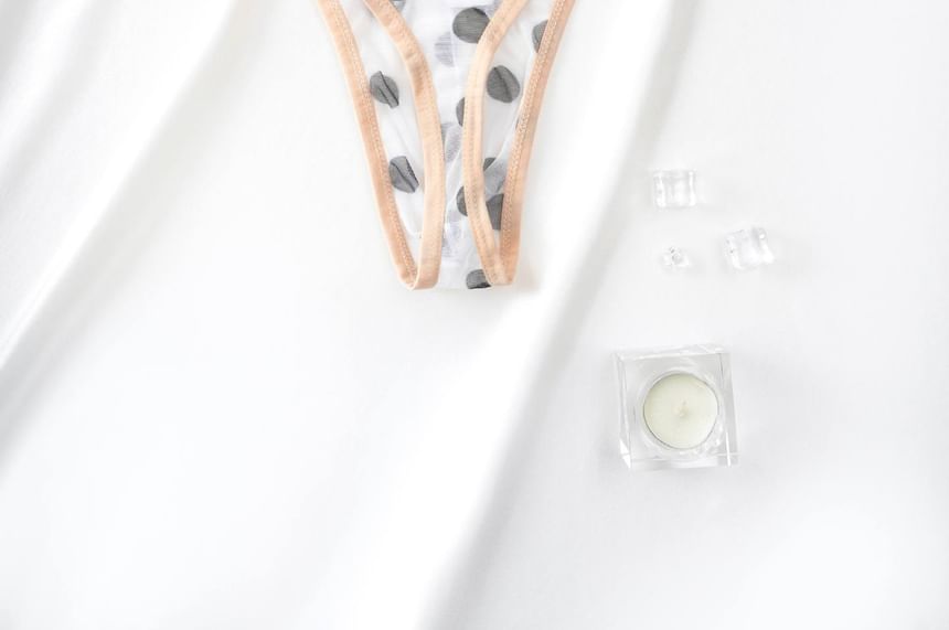 Dotted Sheer Tanga Briefs