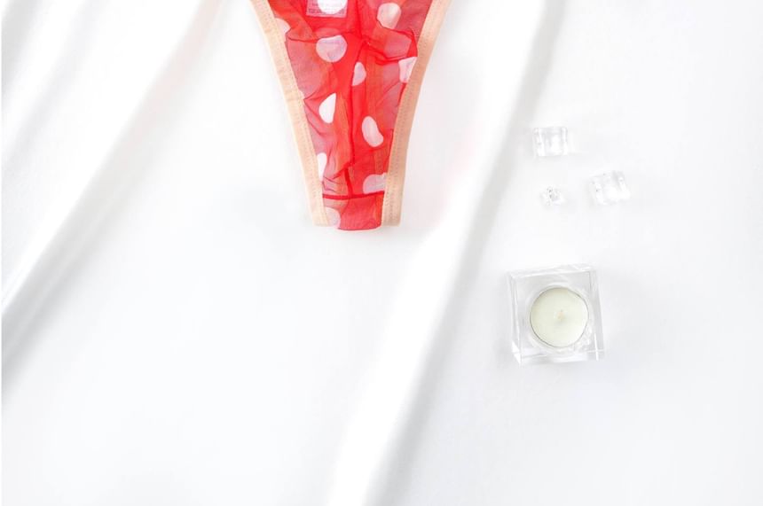 Dotted Sheer Tanga Briefs