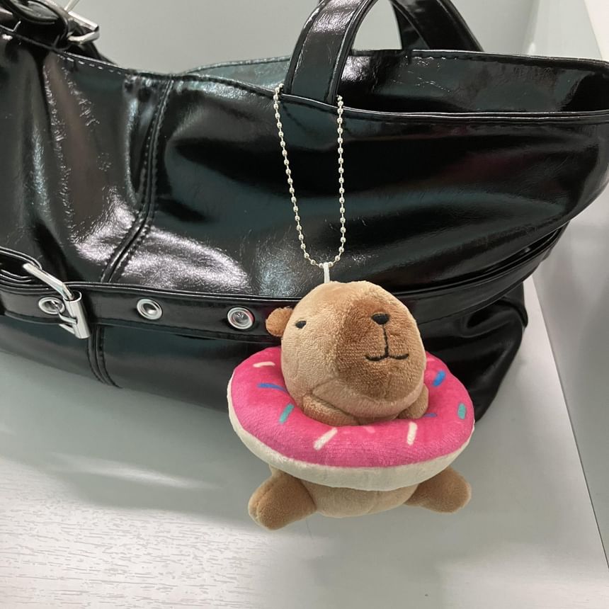 Capybara Night Party Plush Bag Charm Keyring