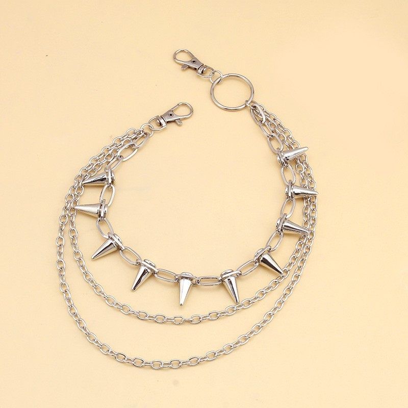 Stud Layered Alloy Jeans Chain