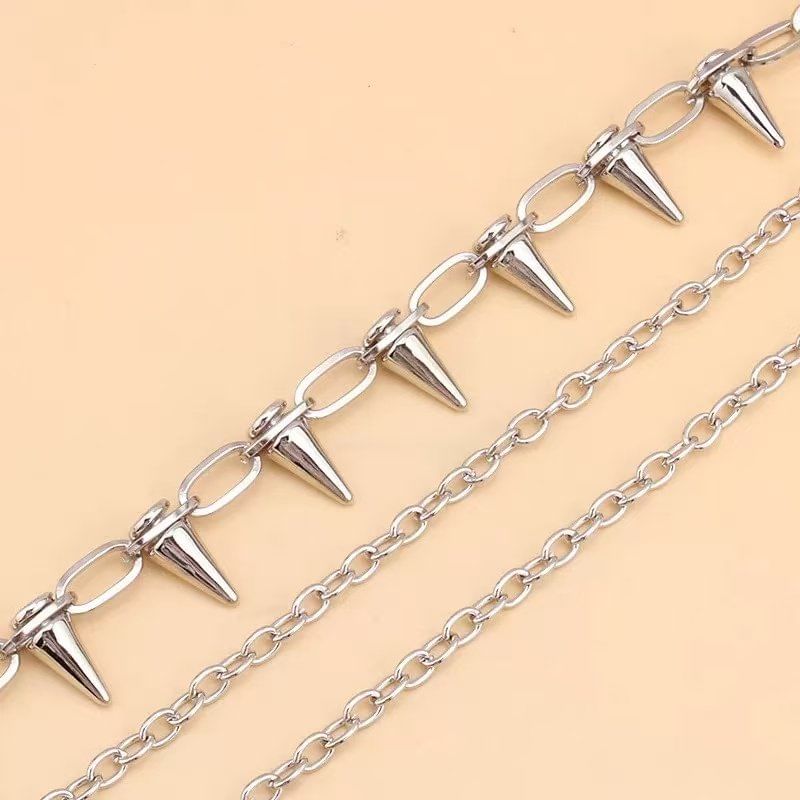 Stud Layered Alloy Jeans Chain