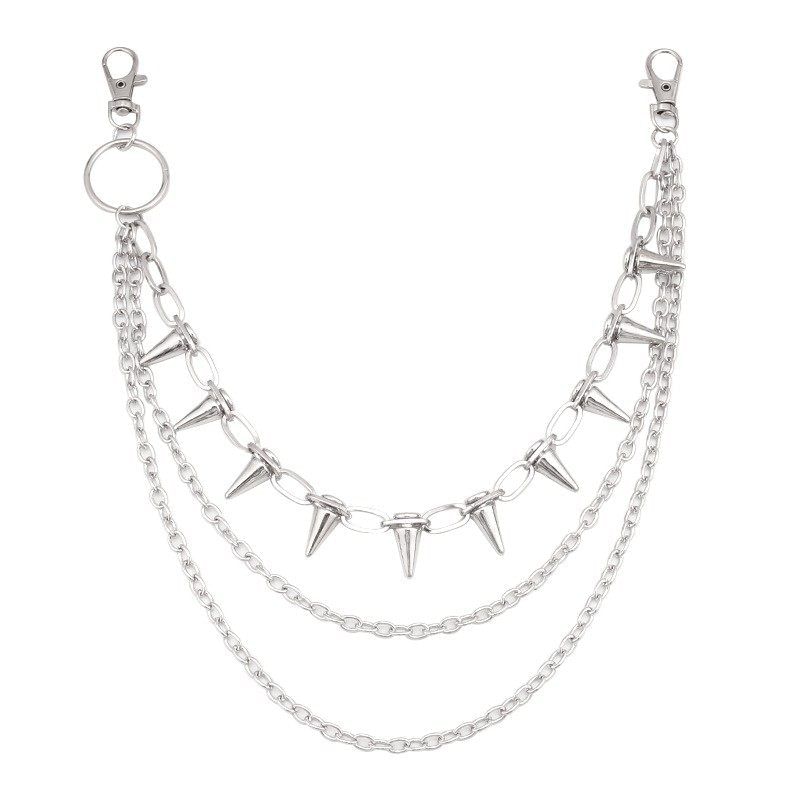 Stud Layered Alloy Jeans Chain