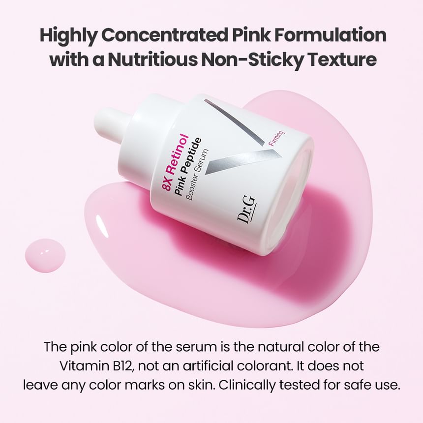 8X Retinol Pink Peptide Booster Serum 2pcs Bundle Set