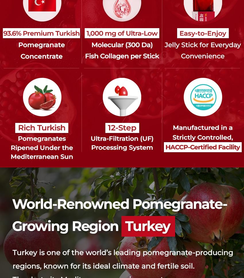 Pomegranate Ultra Low Molecular Collagen Stick Bundle Set