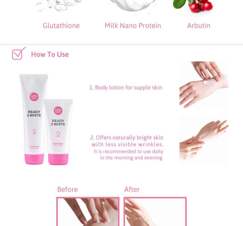 Ready 2 White Whitener Body Lotion