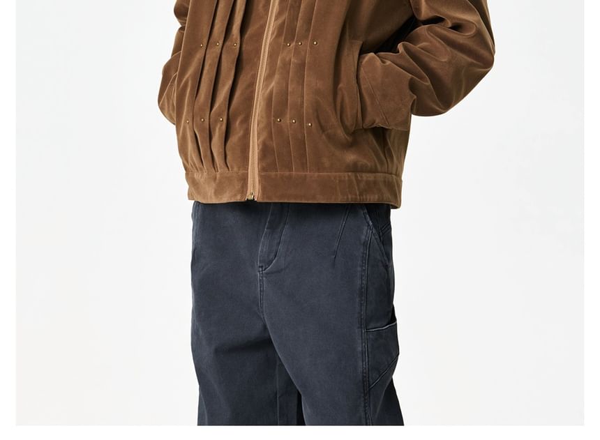 Details Faux-Suede Detroit Jacket