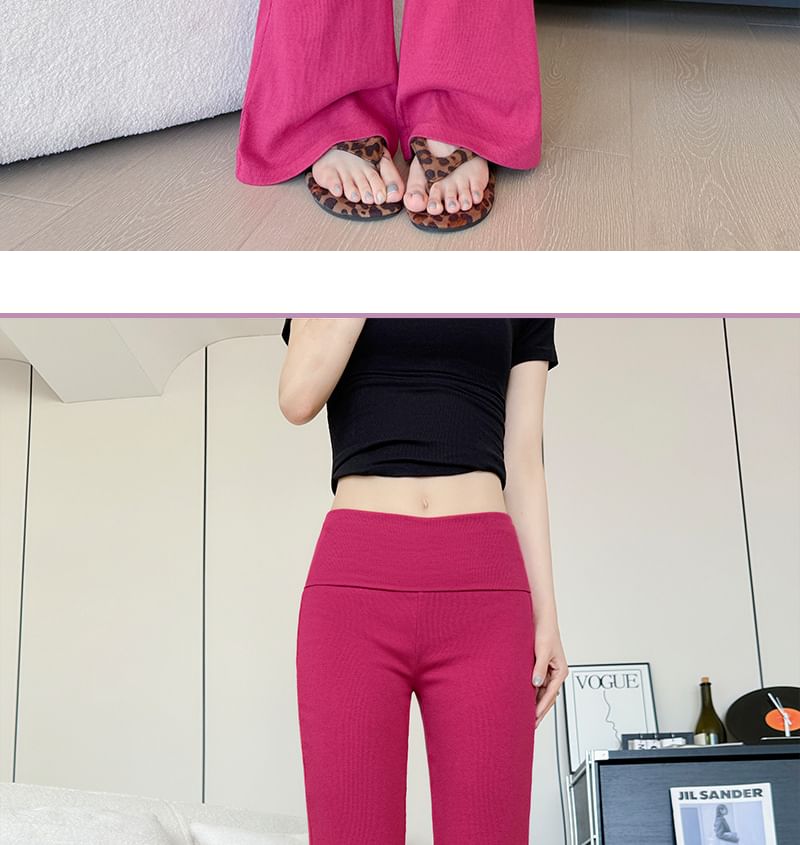 Mid Rise Plain Flared Sweatpants (Various Designs)