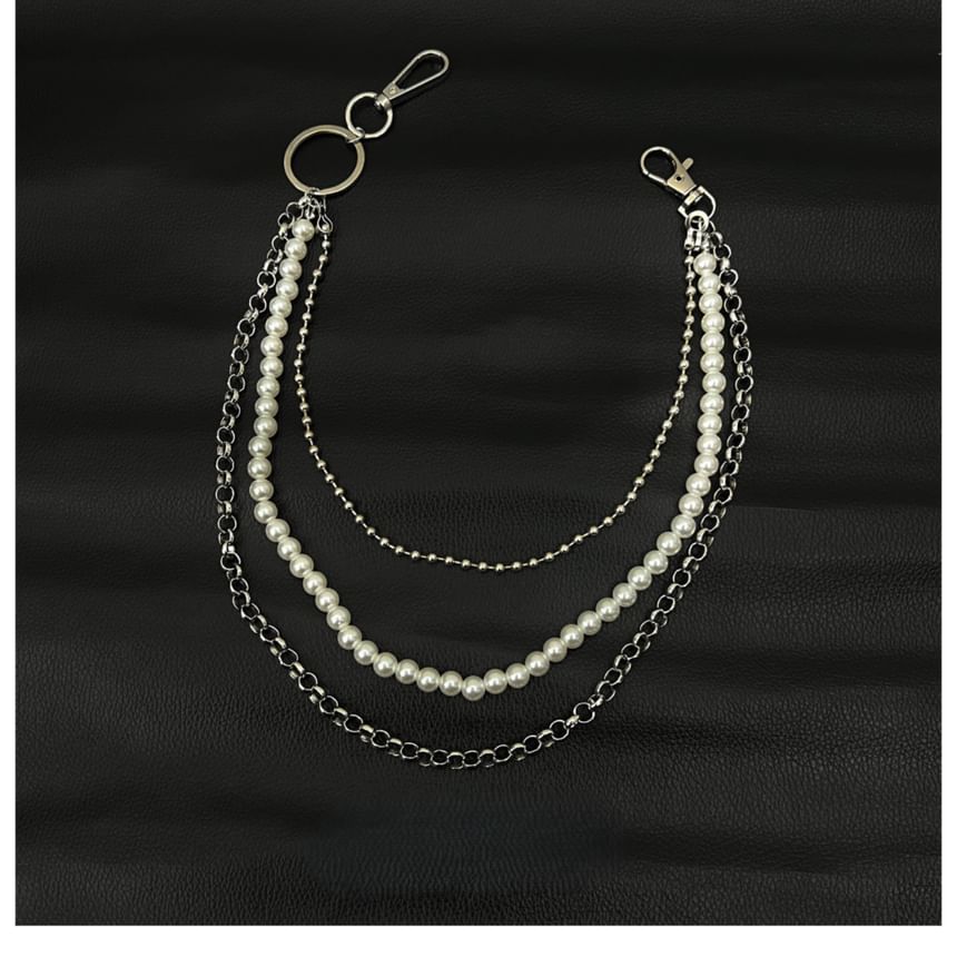 Faux Pearl Layered Pants Chain