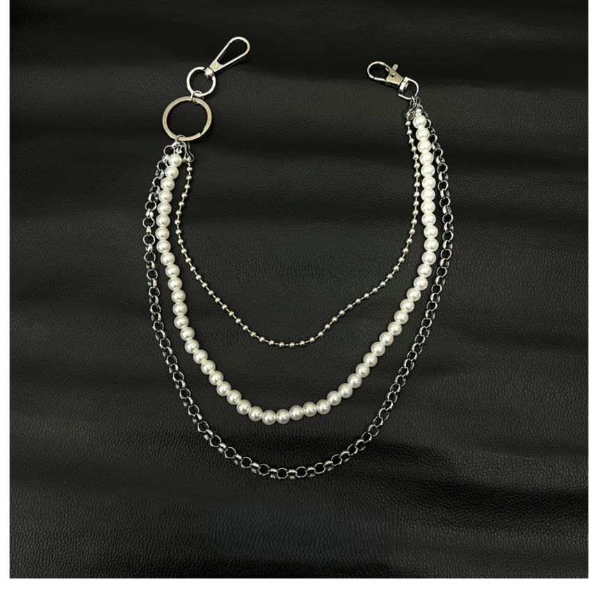 Faux Pearl Layered Pants Chain