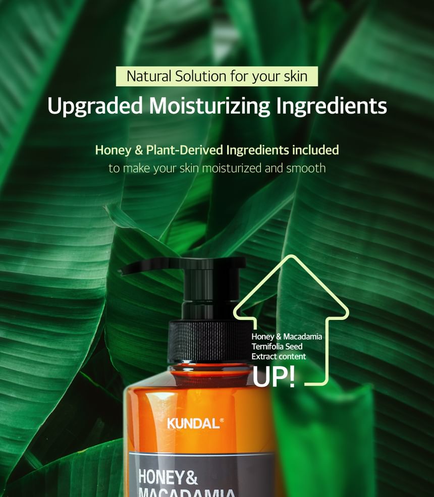 Honey & Macadamia Pure Natural Moisturizing Refreshing Body Wash - 7 Types