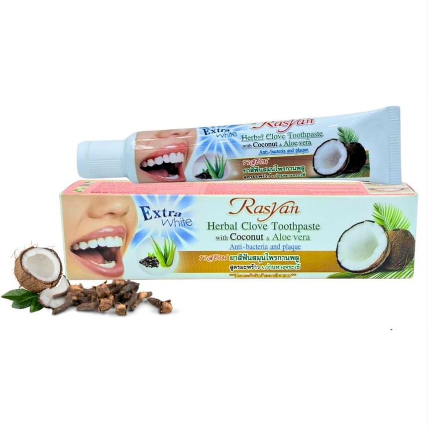 Extra White Herbal Clove Toothpaste with Coconut & Aloe Vera