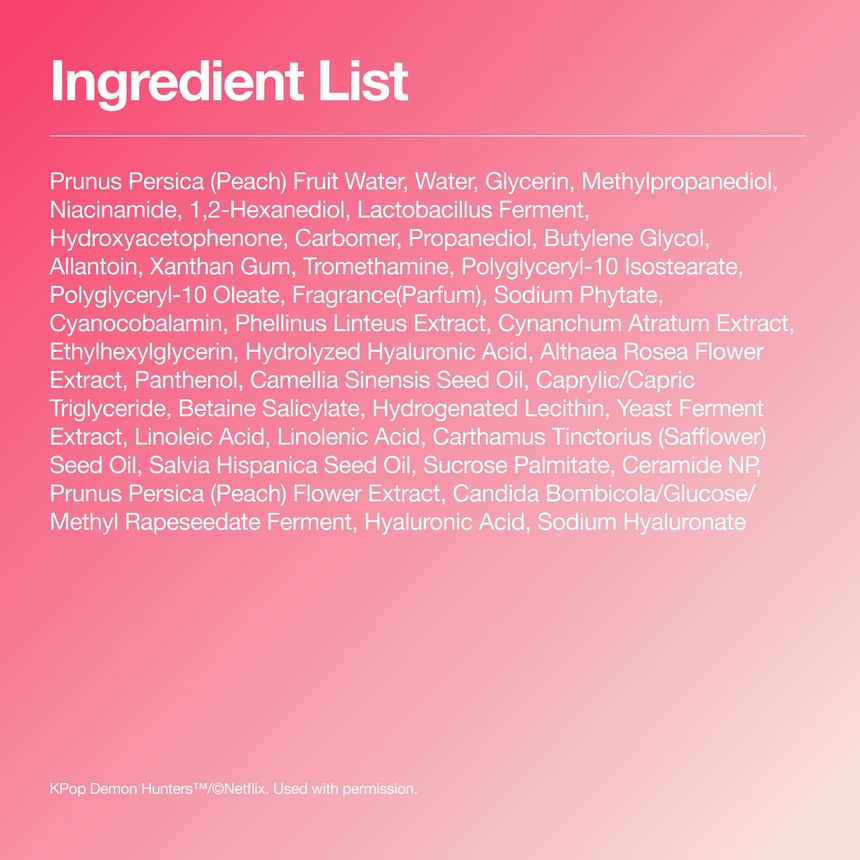 Peach 70 Niacin Serum Mask Kpop Demon Hunters Collaboration