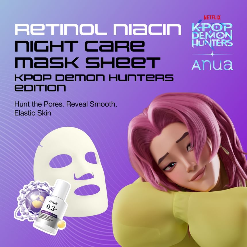 Retinol Niacin Night Care Mask Kpop Demon Hunters Collaboration