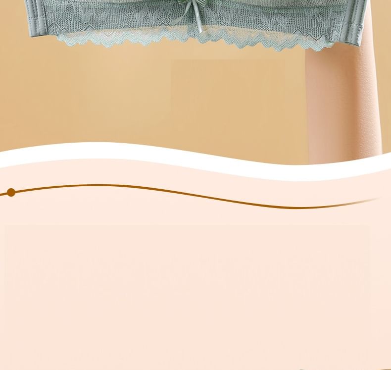[90C - 120E] Plus Size Frill Trim Lace Bralette