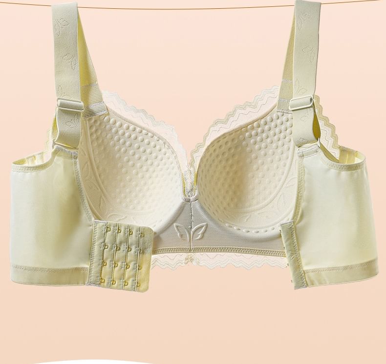 [90C - 120E] Plus Size Frill Trim Lace Bralette