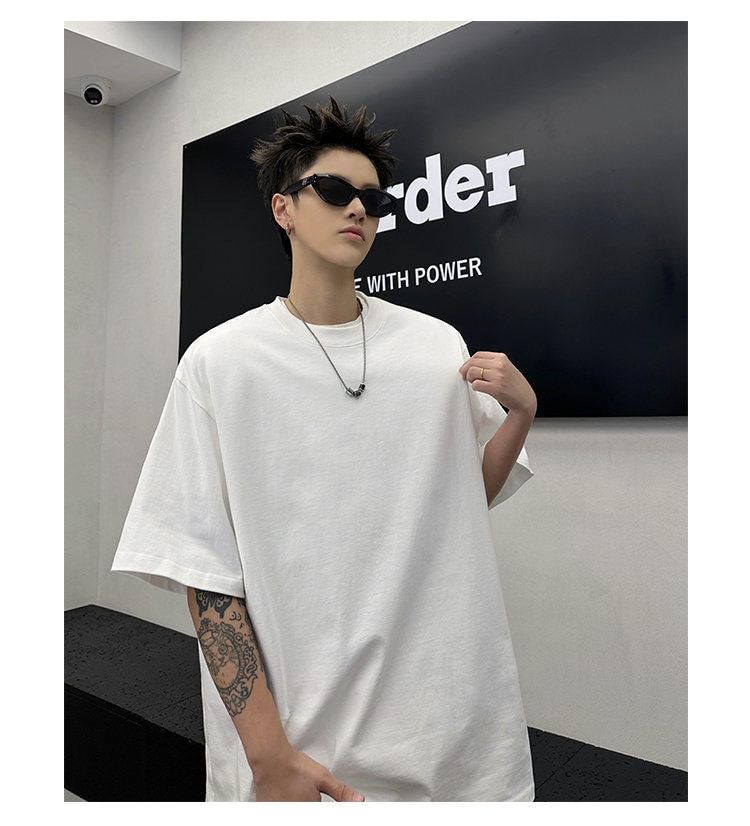 Short Sleeve Crew Neck Plain T-Shirt