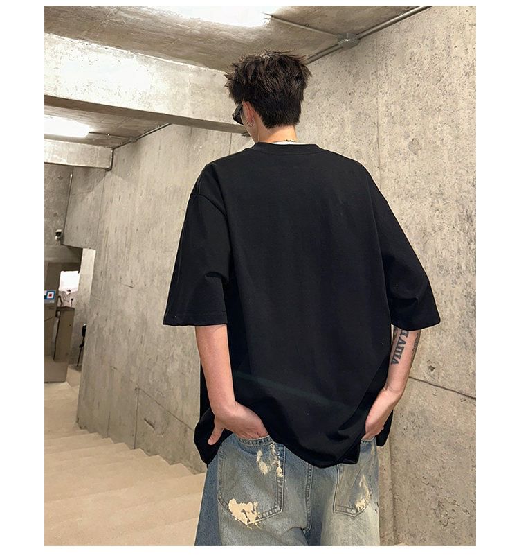 Short Sleeve Crew Neck Plain T-Shirt