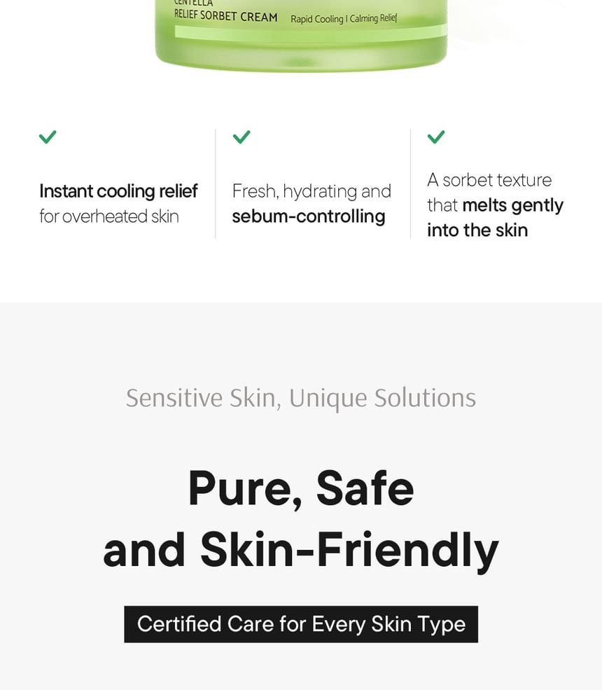 Centella Relief Sorbet Cream Mini 5pcs Bundle Set