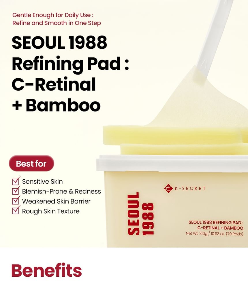 SEOUL 1988 Refining Pad : C-Retinal + Bamboo 2pcs Bundle Set