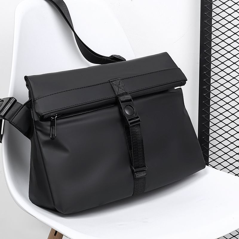 Buckled Fabric Crossbody Bag
